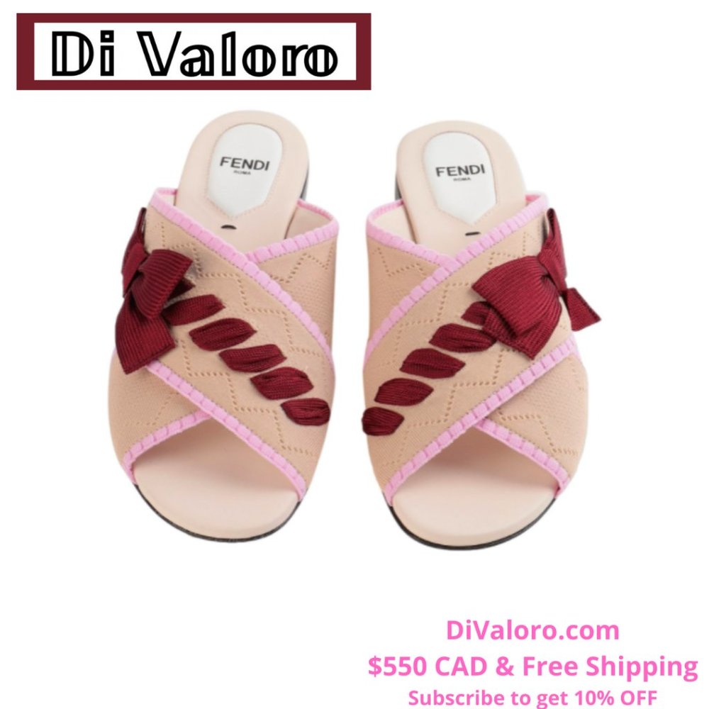 37 Fendi Pink Flat Sandals